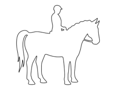 Horse And Rider Coloring Pdf, Free Vectors File